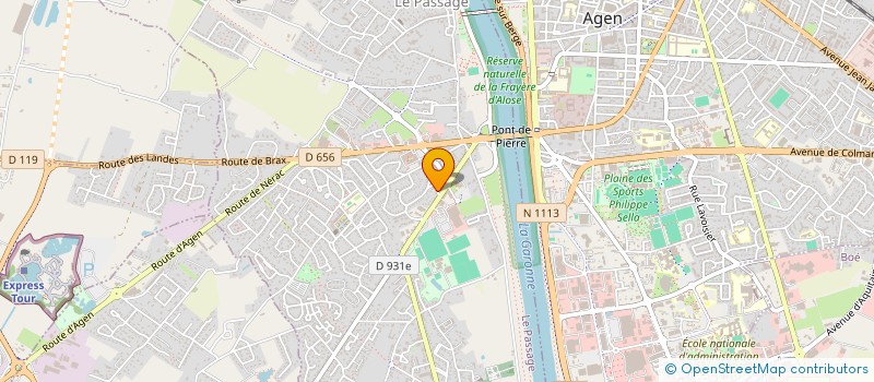 localisation de l'entreprise COMITE DEPT LOT GARONNE DE TENNIS  LE PASSAGE