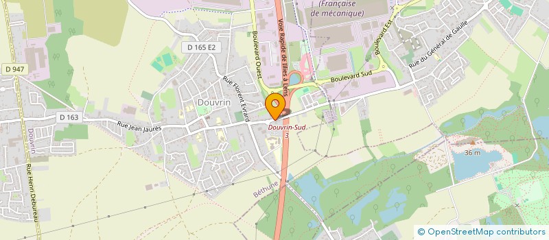 localisation de l'entreprise COMITE DES ACPG-CATM-TOE ET VEUVES DE DOUVRIN  DOUVRIN