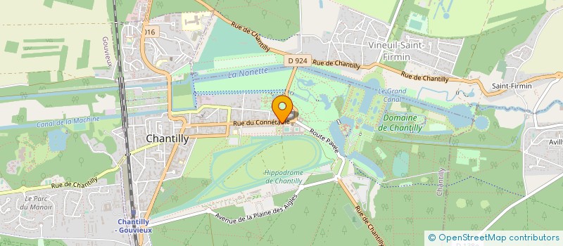 localisation de l'entreprise COMITE DES ARTS ET LETTRES à CHANTILLY