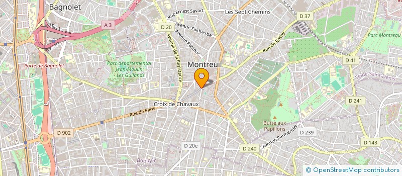 localisation de l'entreprise COMITE DES CITOYENS MONTREUILLOIS à MONTREUIL