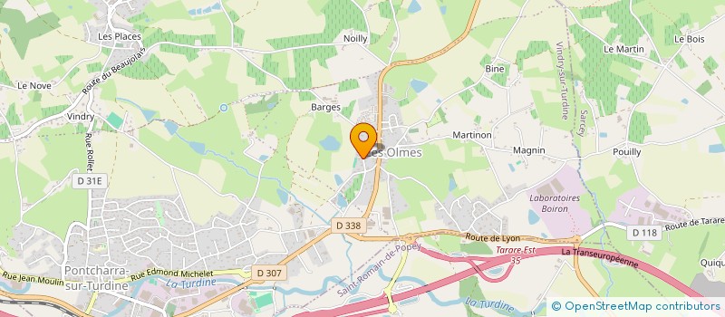 localisation de l'entreprise COMITE DES CLASSES EN 5 DE TARARE  VINDRY-SUR-TURDINE