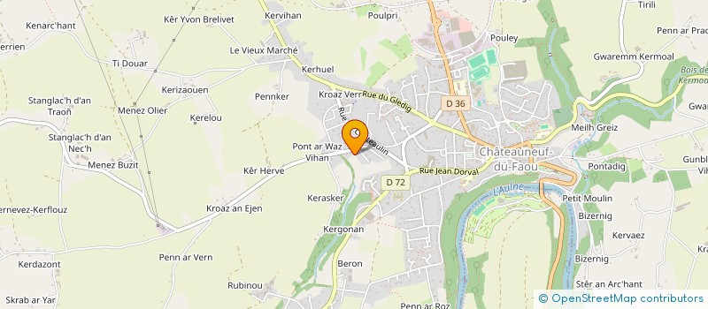 localisation de l'entreprise COMITE DES COURSES CYCLISTES DE CHATEAUNEUF DU FAOU à CHATEAUNEUF DU FAOU