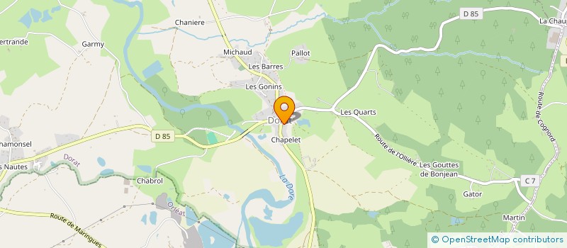 localisation de l'entreprise COMITE DES FETES  ESCOUTOUX