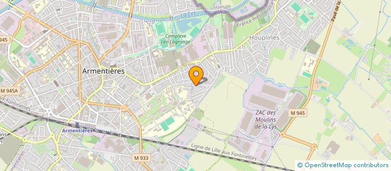 localisation de l'entreprise COMITE DES FETES  HOUPLINES