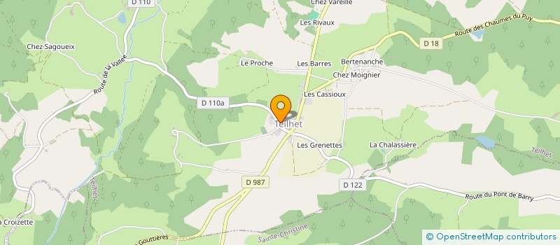 localisation de l'entreprise COMITE DES FETES à TEILHET