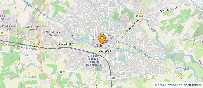 localisation de l'entreprise COMITE DES FETES à L'ISLE-SUR-LA-SORGUE