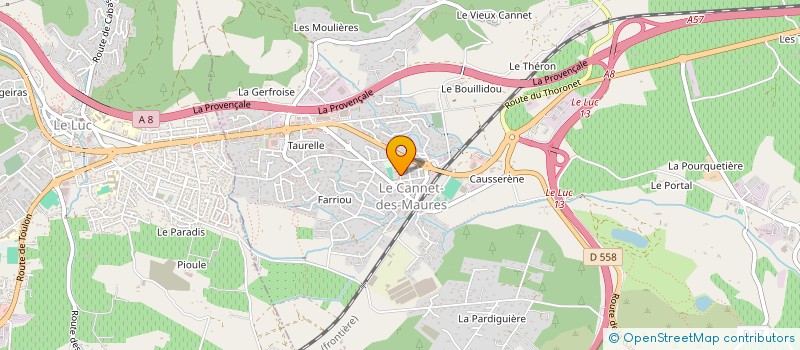 localisation de l'entreprise COMITE DES FETES  LE CANNET-DES-MAURES