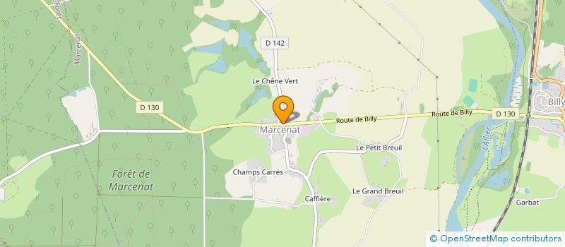 localisation de l'entreprise COMITE DES FETES à MARCENAT