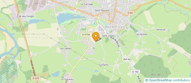 localisation de l'entreprise COMITE DES FETES  BOURBON-LANCY