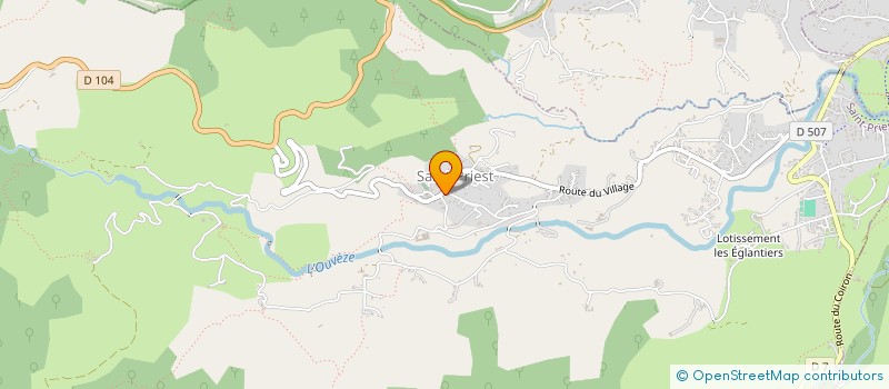 localisation de l'entreprise COMITE DES FETES  SAINT-PRIEST