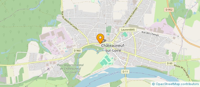 localisation de l'entreprise COMITE DES FETES à CHATEAUNEUF-SUR-LOIRE