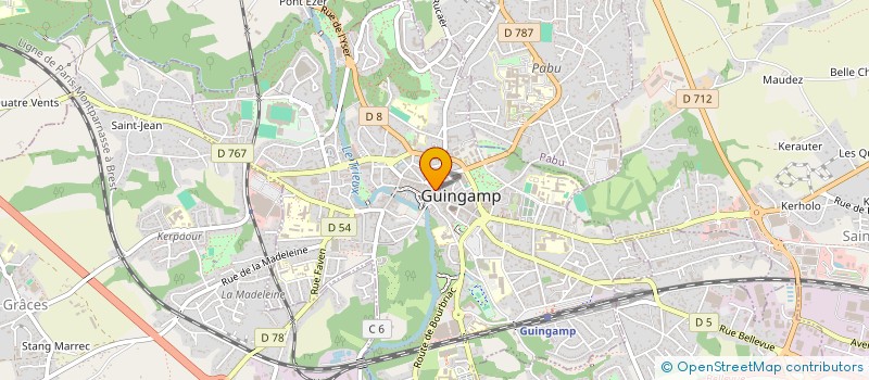localisation de l'entreprise COMITE DES FETES  GUINGAMP