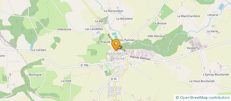 localisation de l'entreprise COMITE DES FETES  BAZOUGES-LA-PEROUSE