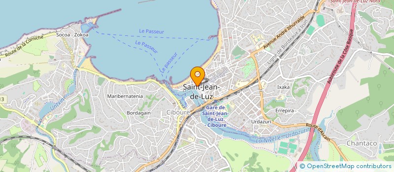 localisation de l'entreprise COMITE DES FETES à SAINT-JEAN-DE-LUZ