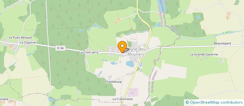 localisation de l'entreprise COMITE DES FETES  JUIGNE-DES-MOUTIERS