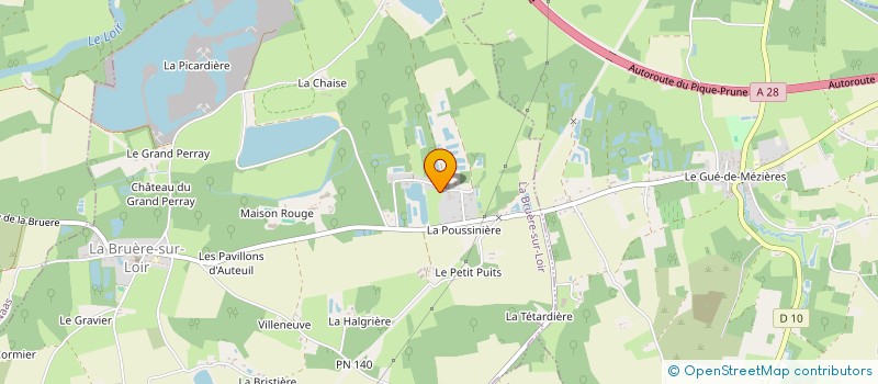 localisation de l'entreprise COMITE DES FETES BRUEROIS  LA BRUERE-SUR-LOIR