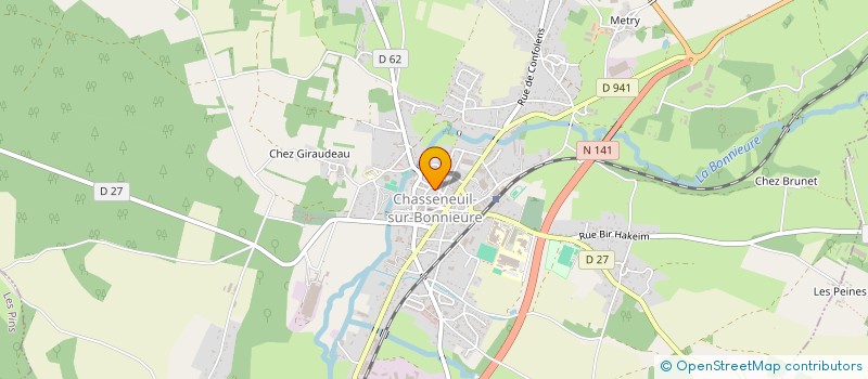 localisation de l'entreprise COMITE DES FETES BUVETTE à CHASSENEUIL-SUR-BONNIEURE