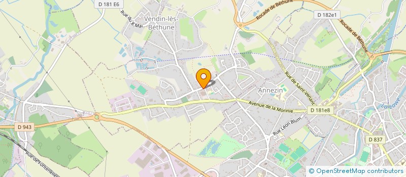 localisation de l'entreprise COMITE DES FETES 'CHARLES LEFAIT'  VENDIN-LES-BETHUNE