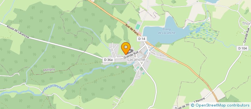 localisation de l'entreprise COMITE DES FETES COMMUNALES CUSSEENNES  CUSSY-LE-CHATEL