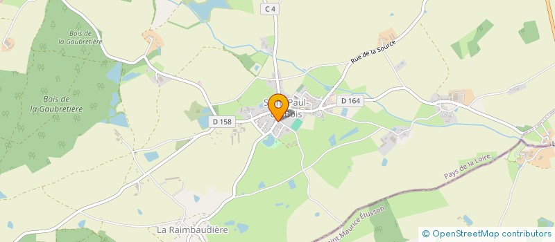 localisation de l'entreprise COMITE DES FETES COMMUNALES DE SAINT PAUL DU BOIS  SAINT-PAUL-DU-BOIS