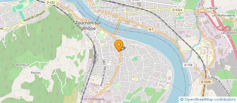 localisation de l'entreprise COMITE DES FETES - COMPAGNIE TOURNON à TOURNON-SUR-RHONE