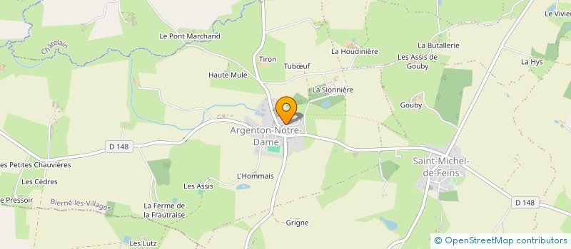 localisation de l'entreprise COMITE DES FETES D'ARGENTON-NOTRE-DAME  BIERNE-LES-VILLAGES