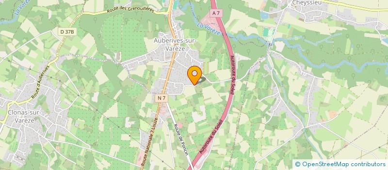 localisation de l'entreprise   COMITE DES FETES D'AUBERIVES SUR VAREZE  AUBERIVES-SUR-VAREZE