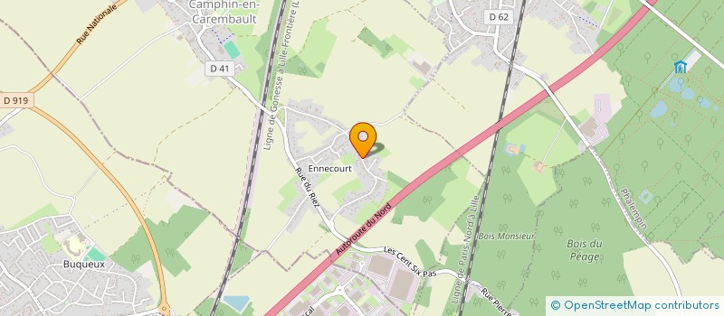 localisation de l'entreprise COMITE DES FETES D ENNECOURT  CAMPHIN-EN-CAREMBAULT