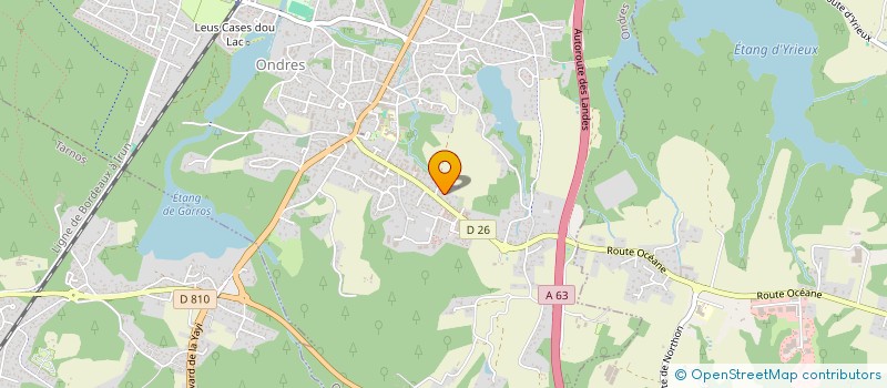 localisation de l'entreprise COMITE DES FETES D ONDRES  ONDRES