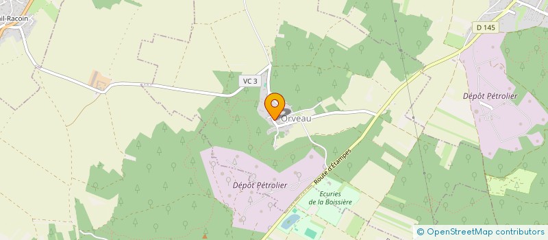 localisation de l'entreprise COMITE DES FETES D'ORVEAU  ORVEAU