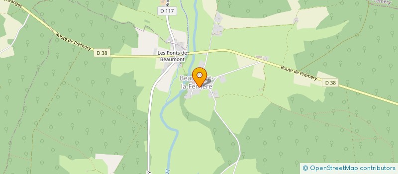 localisation de l'entreprise COMITE DES FETES DE BEAUMONT LA FERRIERE : LE BEAU MONDE DE LA FERRIERE  BEAUMONT-LA-FERRIERE