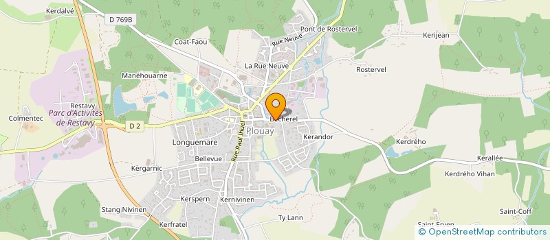 localisation de l'entreprise COMITE DES FETES DE BECHEREL à PLOUAY