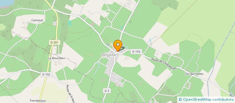 localisation de l'entreprise COMITE DES FETES DE BEGADAN  BEGADAN