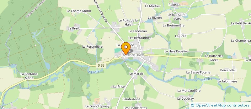 localisation de l'entreprise COMITE DES FETES DE BONNOEUVRE  VALLONS-DE-L'ERDRE