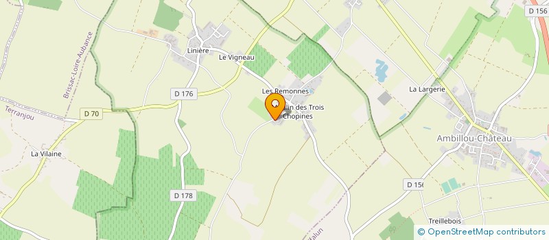 localisation de l'entreprise COMITE DES FETES DE BRIGNE-SUR-LAYON  DOUE-EN-ANJOU