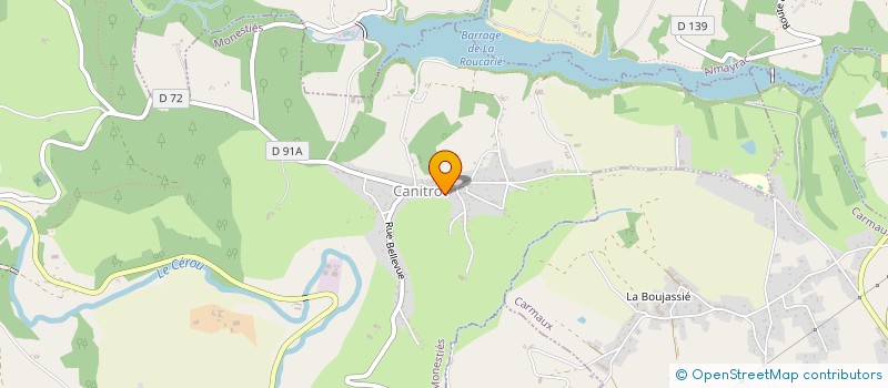 localisation de l'entreprise COMITE DES FETES DE CANITROT  MONESTIES