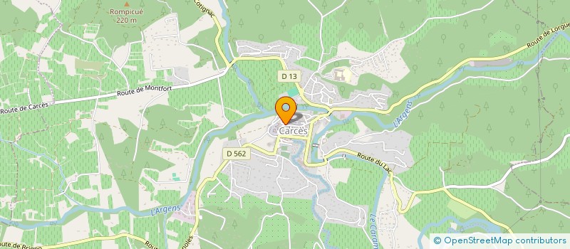 localisation de l'entreprise COMITE DES FETES DE CARCES  CARCES