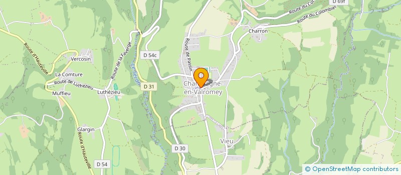 localisation de l'entreprise COMITE DES FETES DE CHAMPAGNE à CHAMPAGNE-EN-VALROMEY