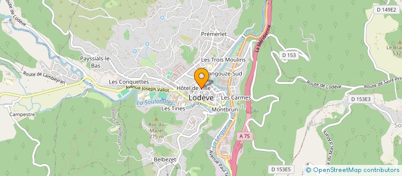 localisation de l'entreprise COMITE DES FETES & DE CHARITE DE LODEVE à LODEVE