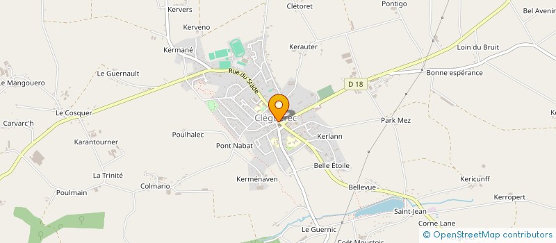 localisation de l'entreprise COMITE DES FETES DE CLEGUEREC  CLEGUEREC