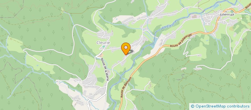 localisation de l'entreprise COMITE DES FETES DE CLEURIE  CLEURIE