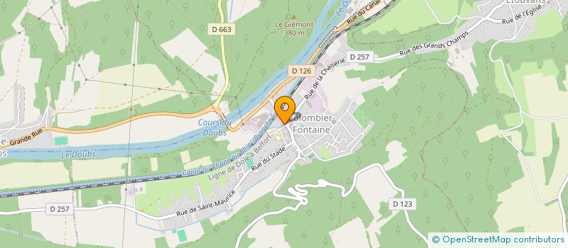 localisation de l'entreprise COMITE DES FETES DE COLOMBIER FONTAINE  COLOMBIER-FONTAINE