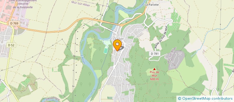 localisation de l'entreprise COMITE DES FETES DE DALLET  MUR-SUR-ALLIER