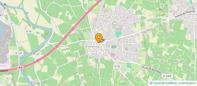 localisation de l'entreprise COMITE DES FETES DE FLORENSAC  FLORENSAC