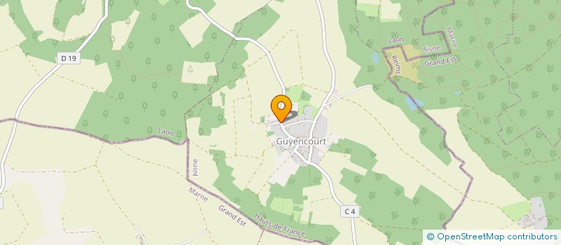 localisation de l'entreprise COMITE DES FETES DE GUYENCOURT  GUYENCOURT