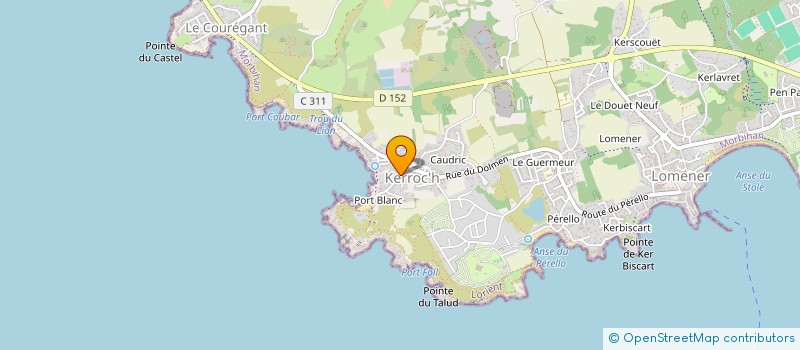 localisation de l'entreprise COMITE DES FETES DE KERROCH EN PLOEMEUR  PLOEMEUR