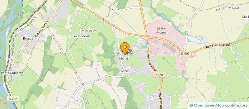 localisation de l'entreprise COMITE DES FETES DE LA COMMUNE DE BOST  BOST