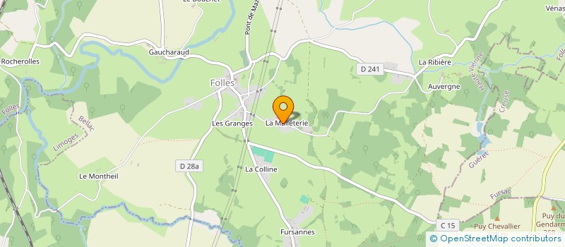 localisation de l'entreprise COMITE DES FETES DE LA COMMUNE DE FOLLES à FOLLES