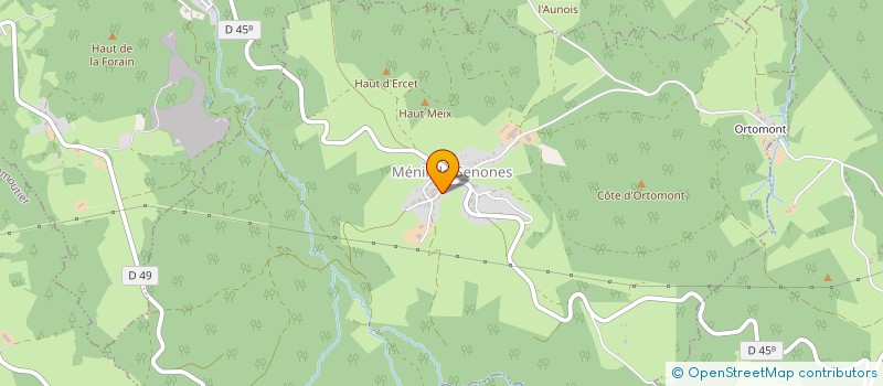 localisation de l'entreprise COMITE DES FETES DE LA COMMUNE DE MENIL DE SENONES  MENIL-DE-SENONES