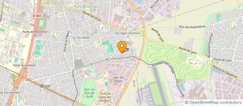 localisation de l'entreprise COMITE DES FETES DE LA COMPAGNIE DE BRON (CDFCB) à BRON